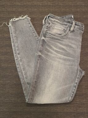 Kut from the Kloth Womens Donna  High Rise Fab Ab Skinny Ankle Jean Gray Size 4